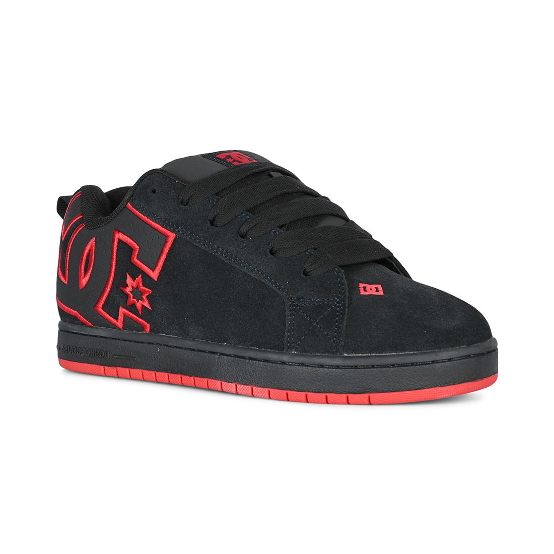 DC Court Graffik Skate Shoes - Dark Grey/Red