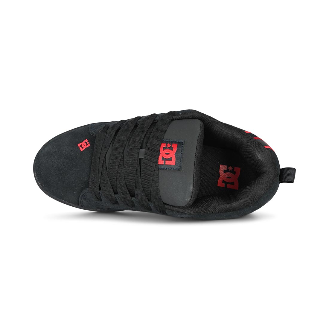 DC Court Graffik Skate Shoes - Dark Grey/Red