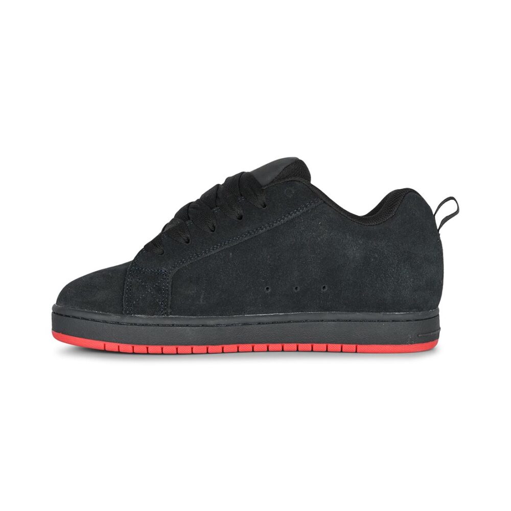 DC Court Graffik Skate Shoes - Dark Grey/Red