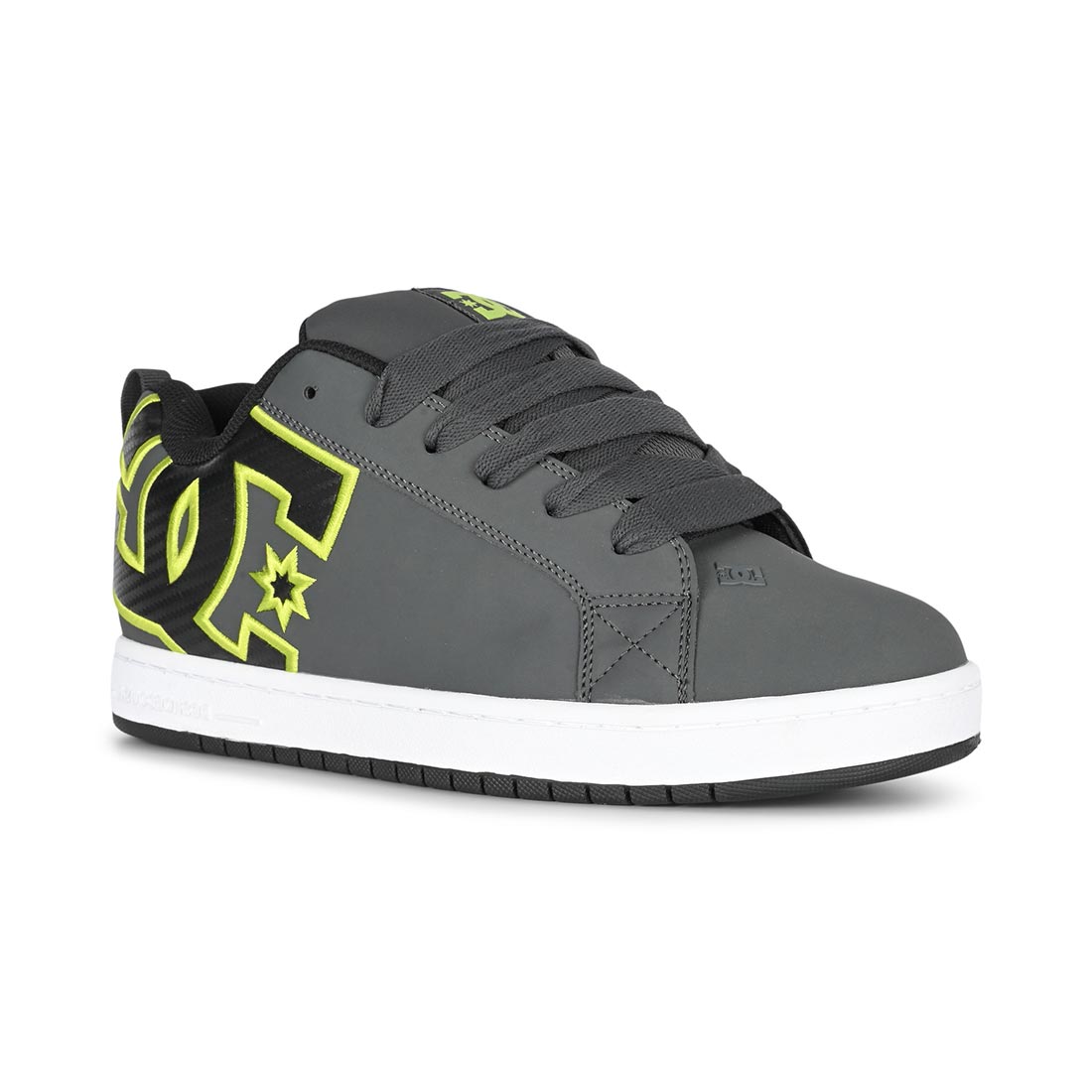 DC Court Graffik Skate Shoes - Grey/Black/Green