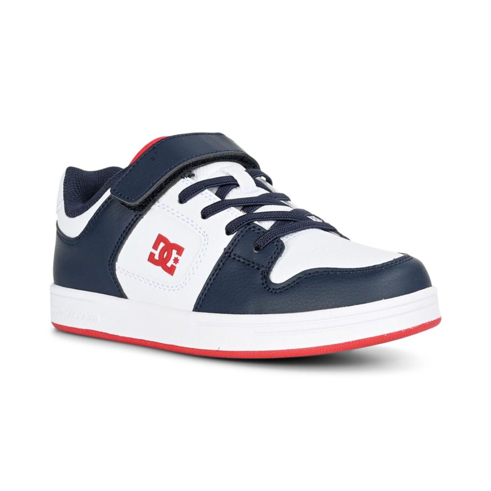DC Manteca 4 V SN (Youth) Skate Shoes - White/Navy/Red