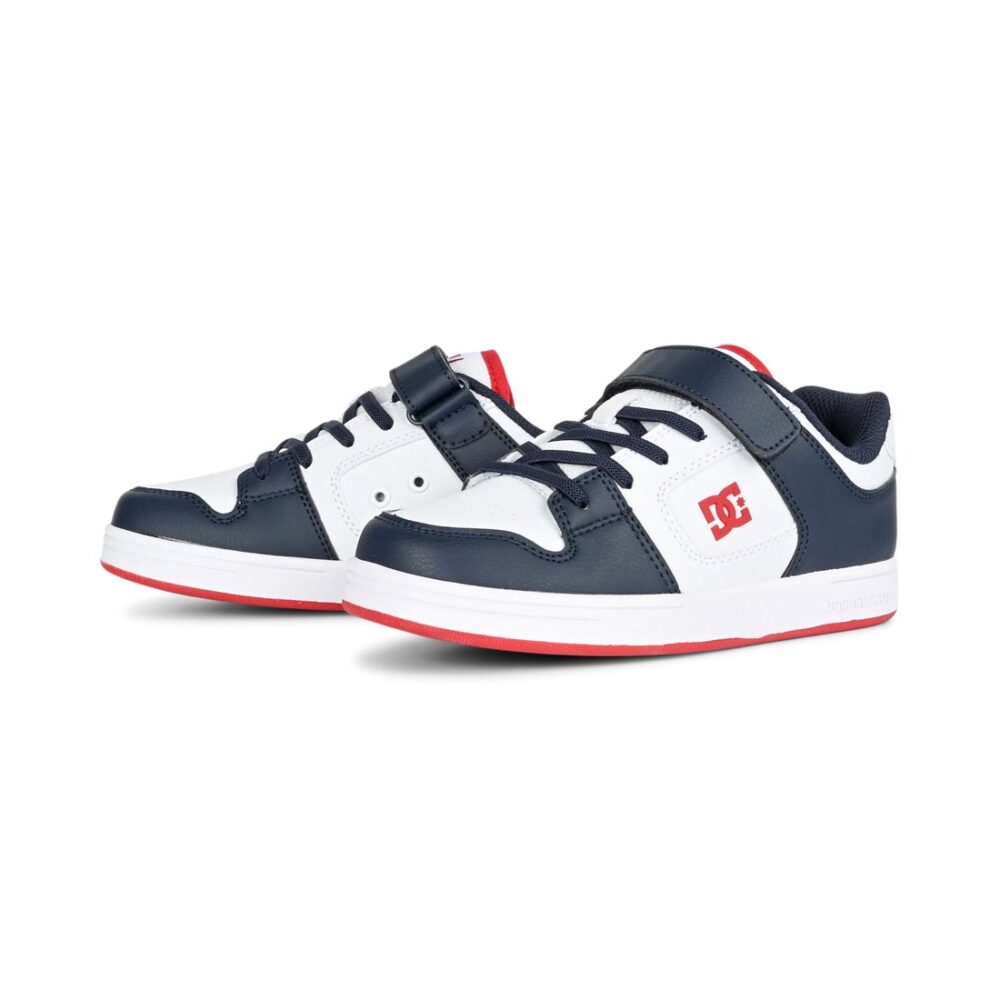 DC Manteca 4 V SN (Youth) Skate Shoes - White/Navy/Red