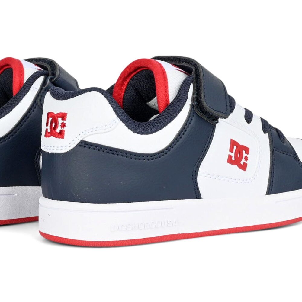 DC Manteca 4 V SN (Youth) Skate Shoes - White/Navy/Red
