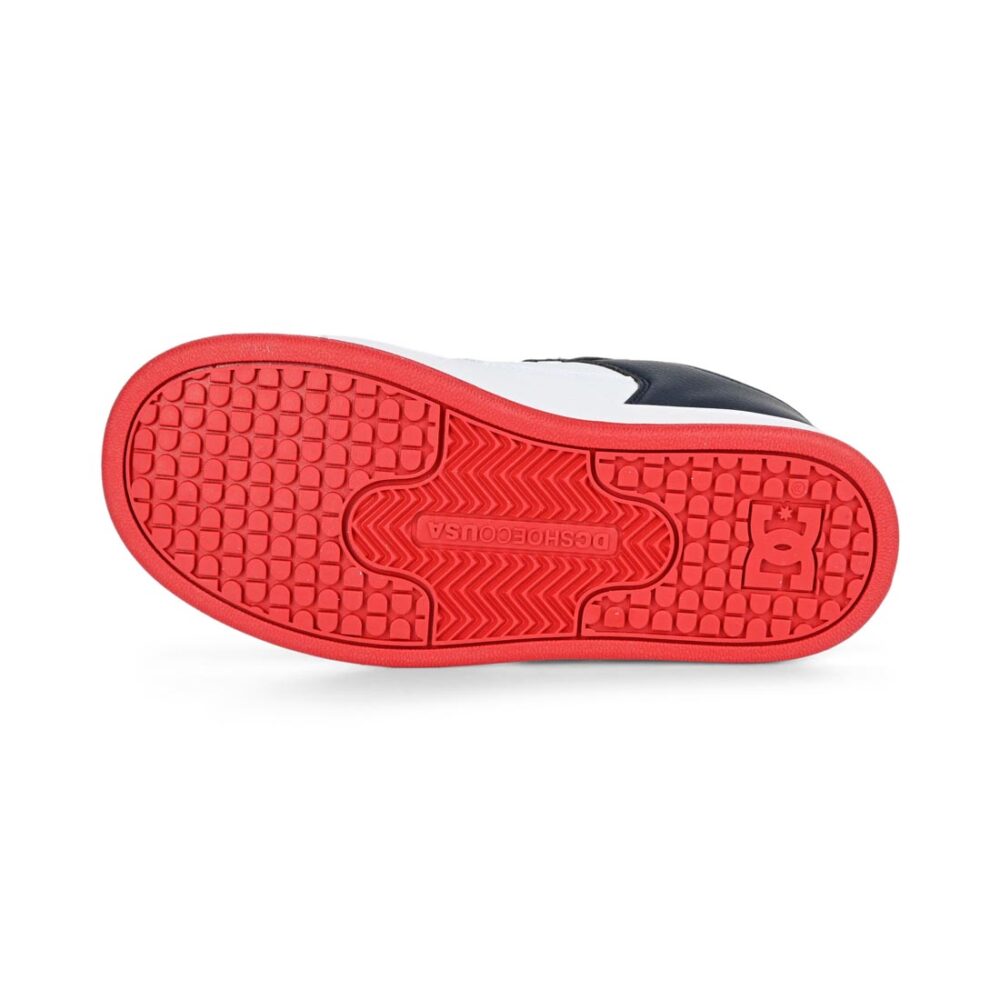DC Manteca 4 V SN (Youth) Skate Shoes - White/Navy/Red
