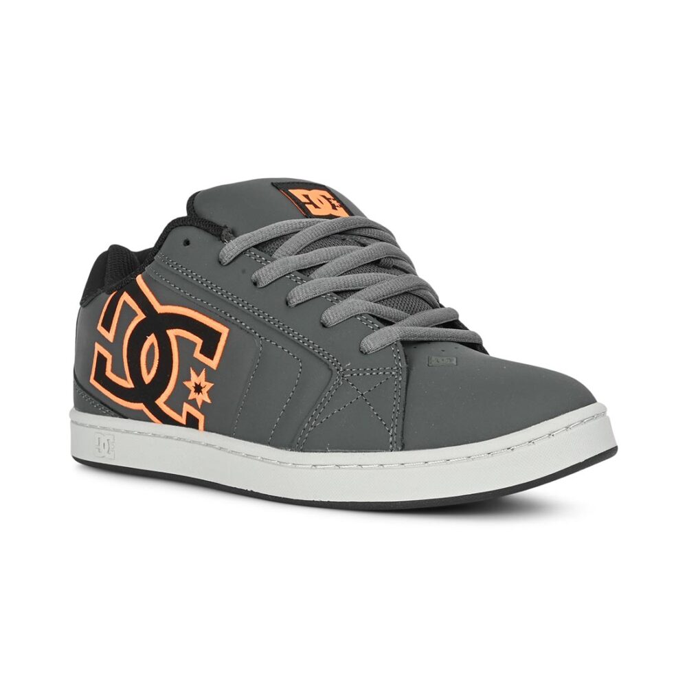DC Net Skate Shoes - Grey/Black/Orange