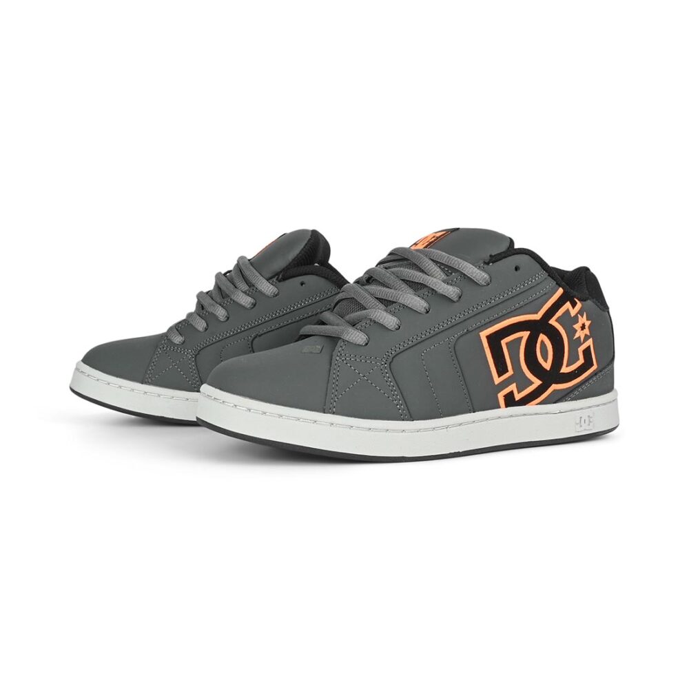 DC Net Skate Shoes - Grey/Black/Orange