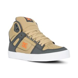 DC Pure High Top WC Shoes - Grey/Tan/Orange