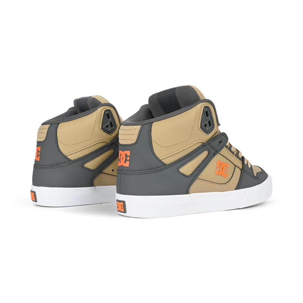 DC Pure High Top WC Shoes - Grey/Tan/Orange