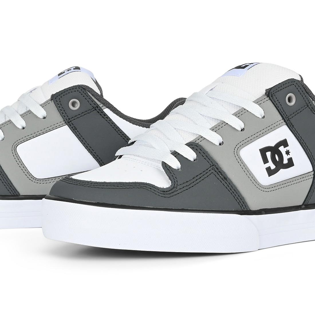 DC Pure Skate Shoes - Grey/Grey/White