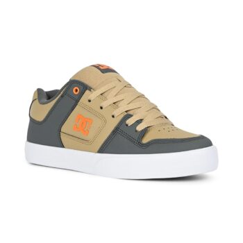 DC Pure Skate Shoes - Grey/Tan/Orange