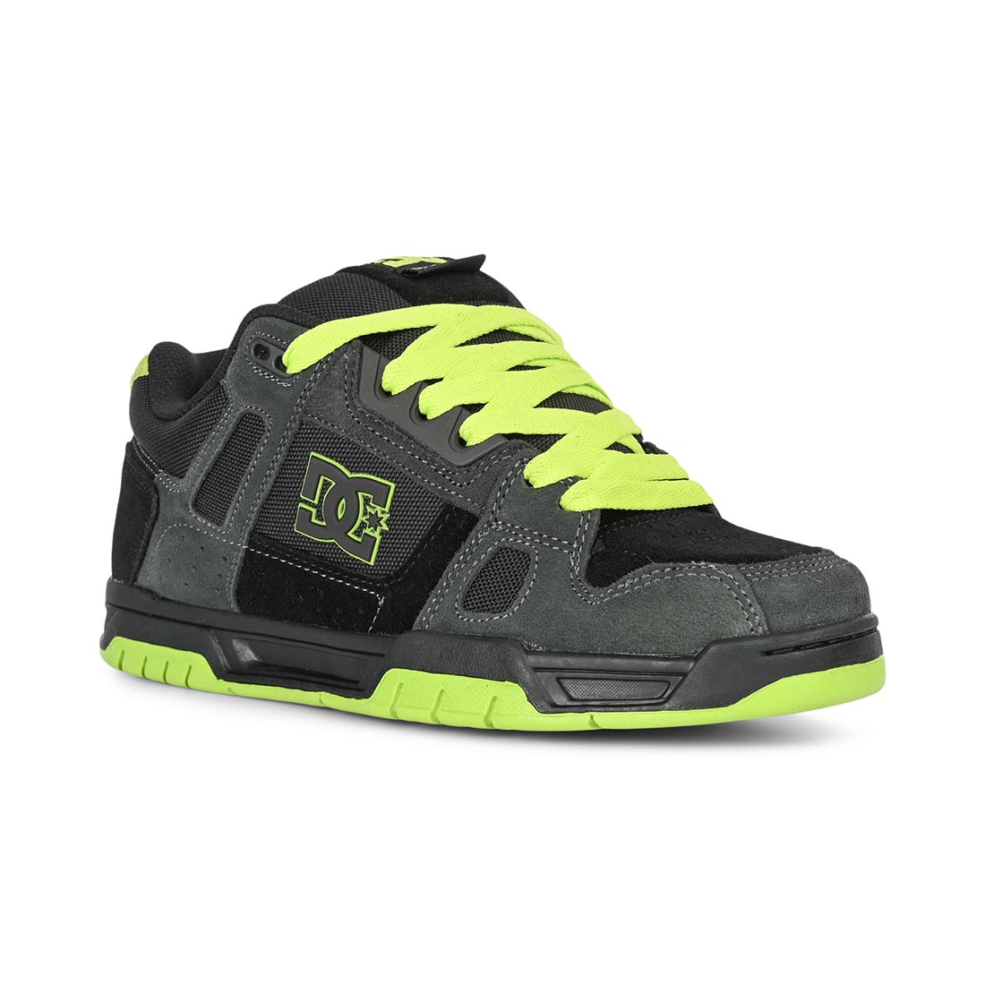 DC Stag Skate Shoes - Black/Grey - Mens 9 UK - Suede