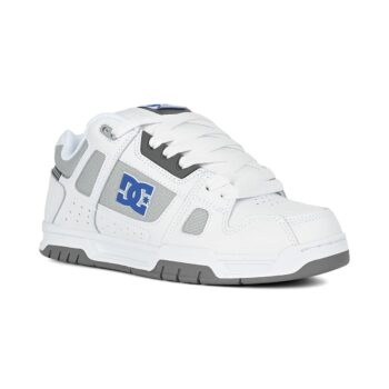 DC Stag Skate Shoes - White/Blue/Grey