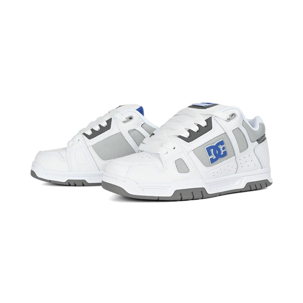 DC Stag Skate Shoes - White/Blue/Grey