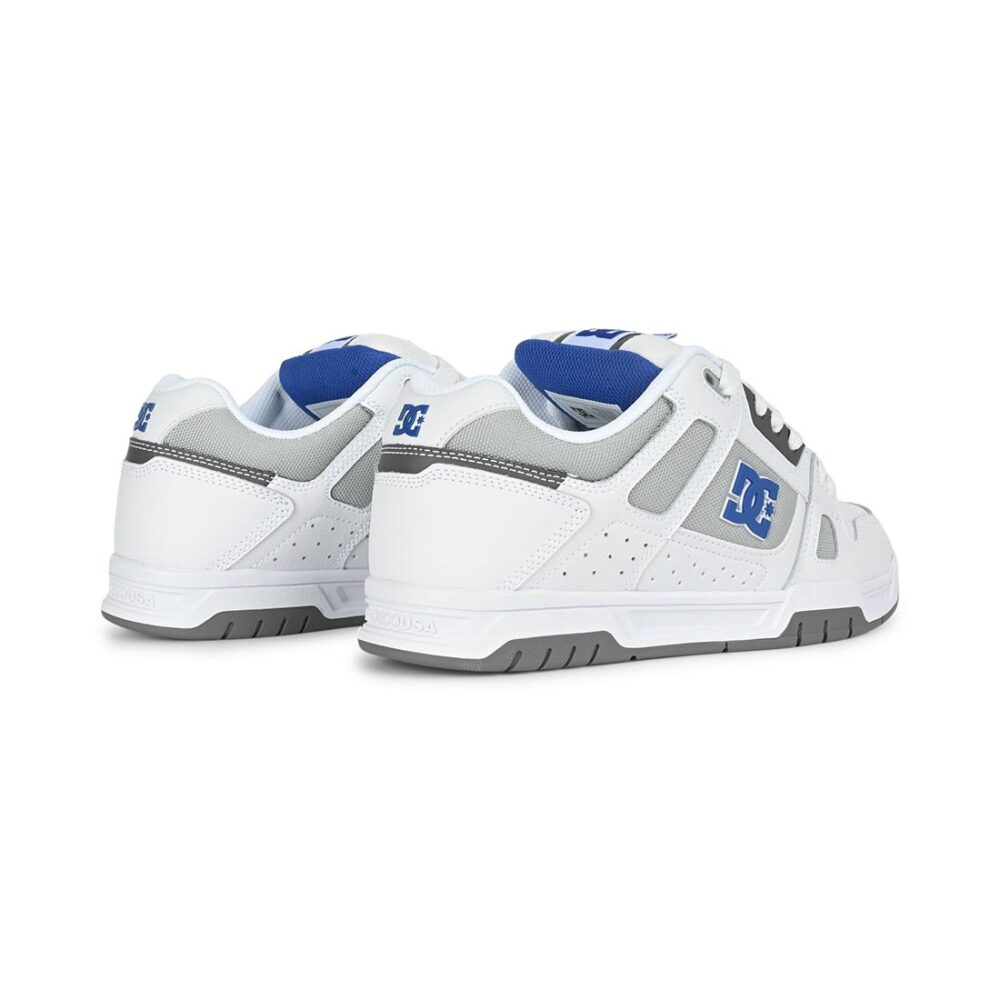 DC Stag Skate Shoes - White/Blue/Grey