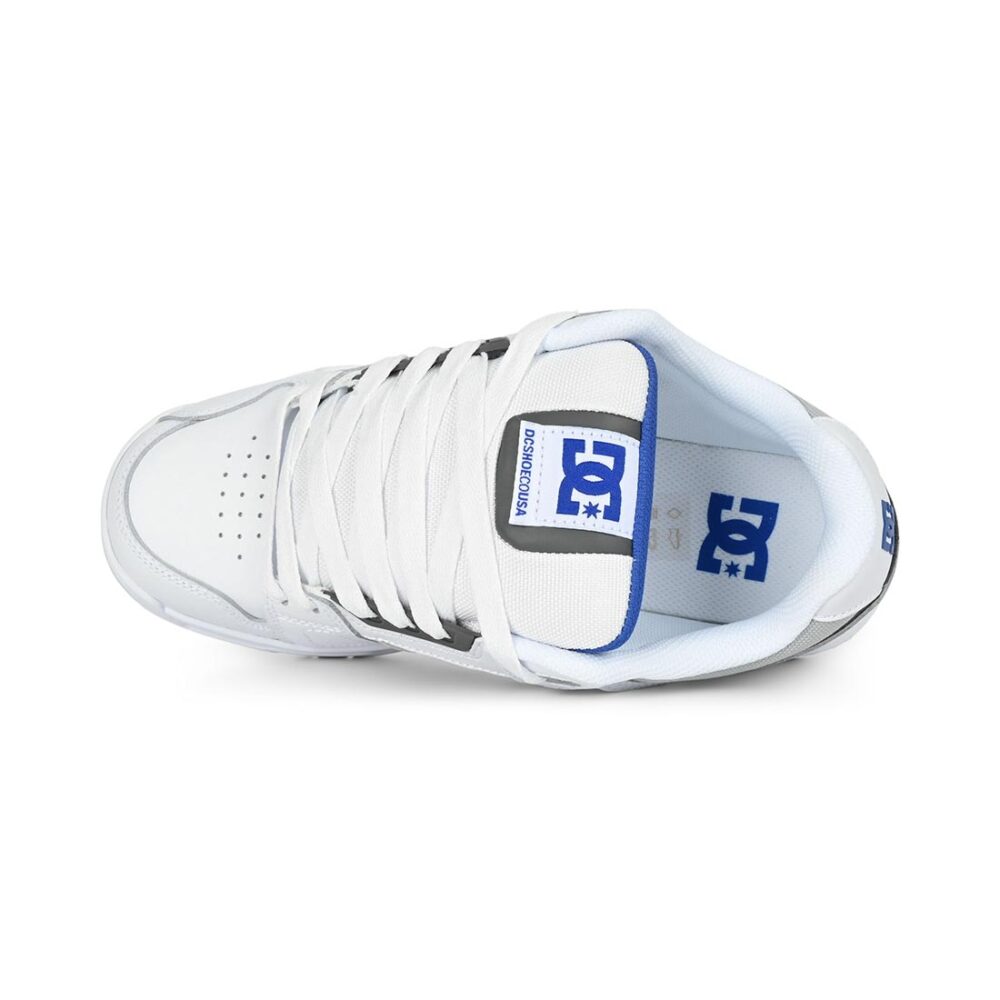 DC Stag Skate Shoes - White/Blue/Grey