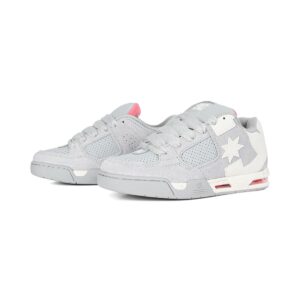 DC Women's Command SE Skate Shoes - Grey/Off White/Coral