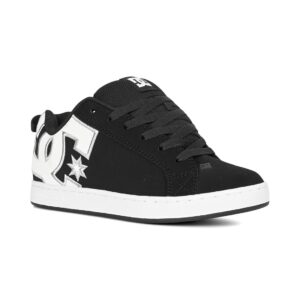 DC Women's Court Graffik Skate Shoes - Black/White Stencil