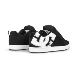 DC Women's Court Graffik Skate Shoes - Black/White Stencil