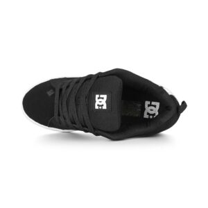 DC Women's Court Graffik Skate Shoes - Black/White Stencil