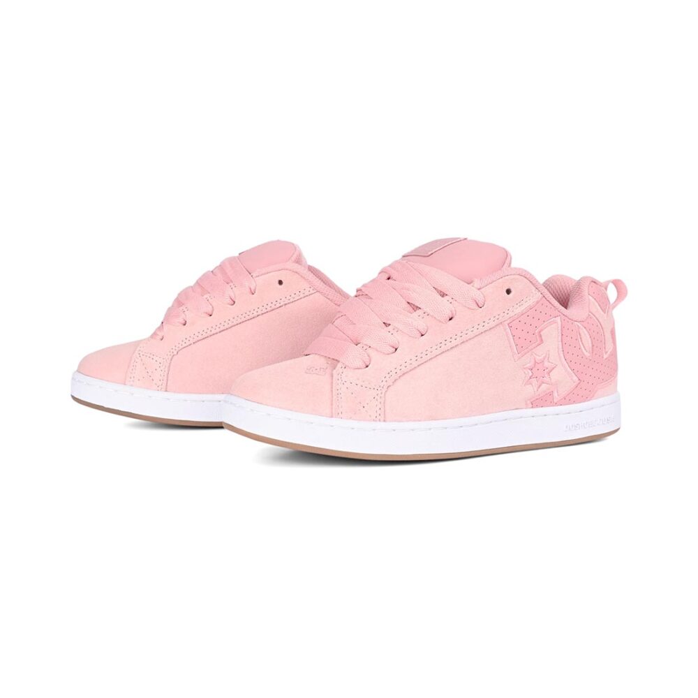 DC Women's Court Graffik Skate Shoes - Pink/White