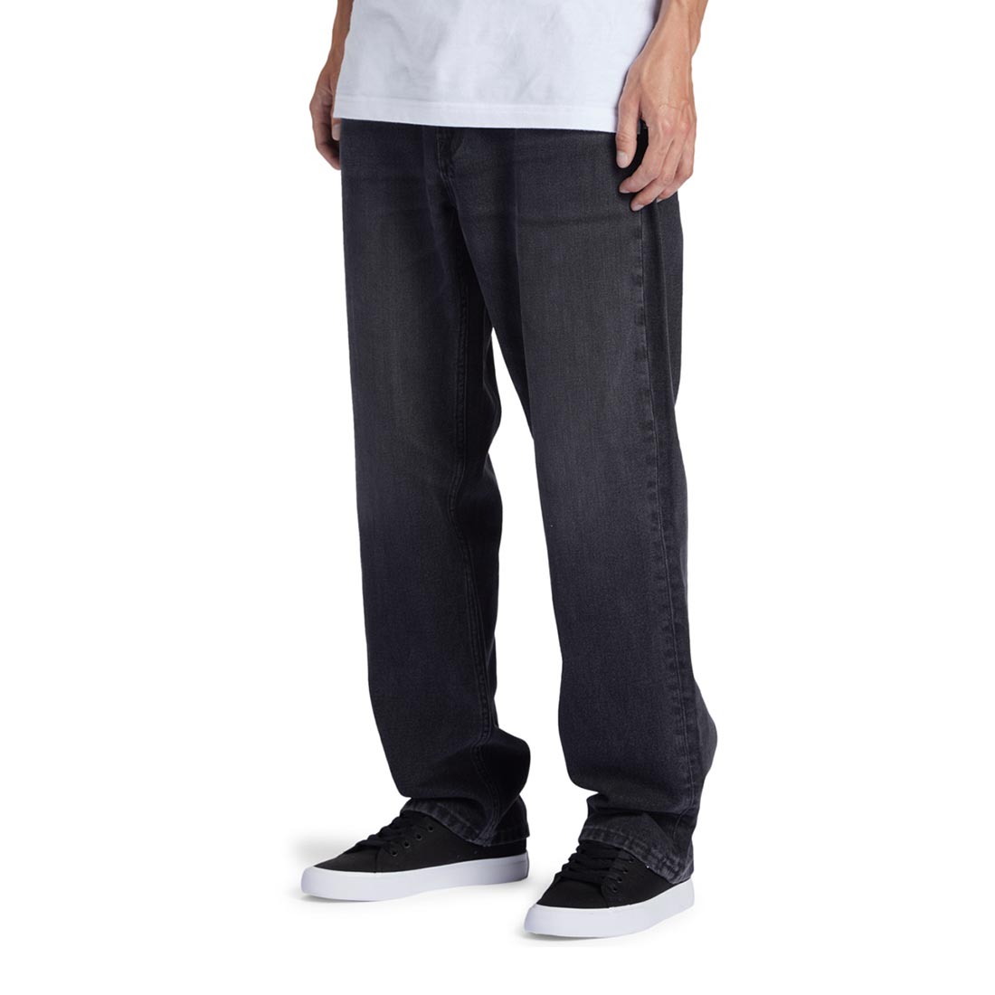 DC Worker Relaxed Jeans - Black Denim - Mens 33/34 - Cotton