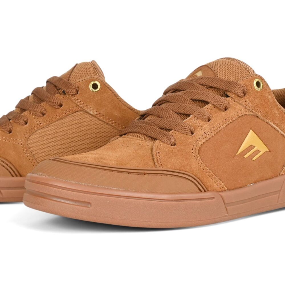 Emerica Heritic Skate Shoes - Brown/Gum