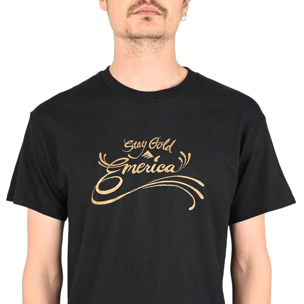 Emerica Stay Gold Sweep S/S T-Shirt - Black