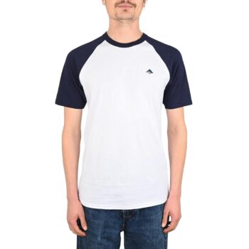Emerica Triangle Baseball T-Shirt - White/Navy