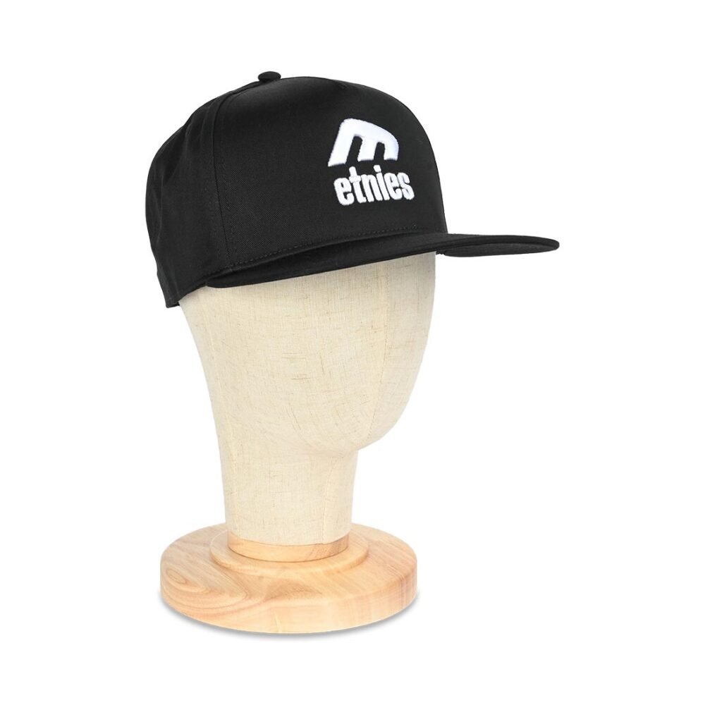 Etnies Icon E Snapback Cap – Black/White