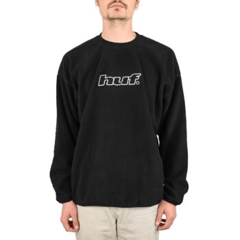 Huf H Dot Polar Fleece Crew Sweater - Black