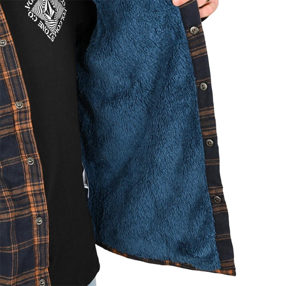 Hurley Axe Sherpa Lined L/S Shirt - Obsidian