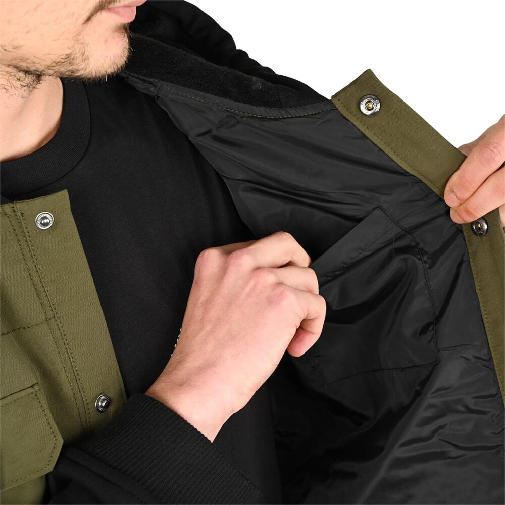 Hurley Santa Cruz Quilted Hooded Jacket - Green/Black