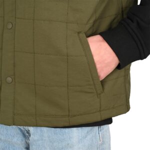 Hurley Santa Cruz Quilted Hooded Jacket - Green/Black