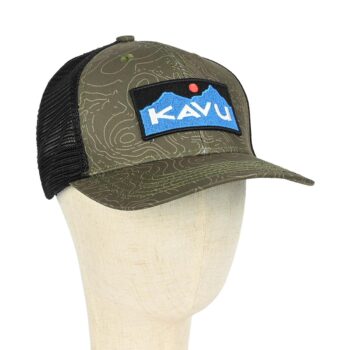 Kavu Above Standard Trucker Cap - Olive Topo