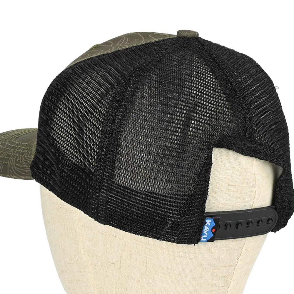 Kavu Above Standard Trucker Cap - Olive Topo