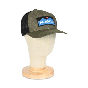 Kavu Above Standard Trucker Cap - Olive Topo