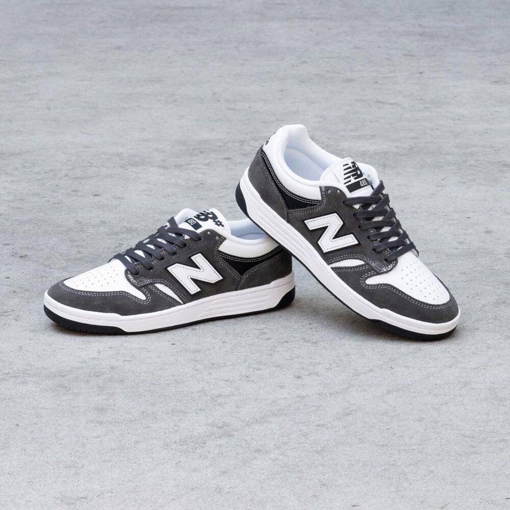 New Balance Numeric 480 Skate Shoes - Black Cement/White