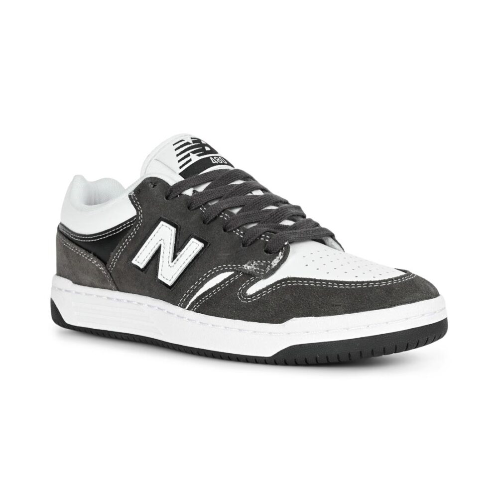 New Balance Numeric 480 Skate Shoes - Black Cement/White