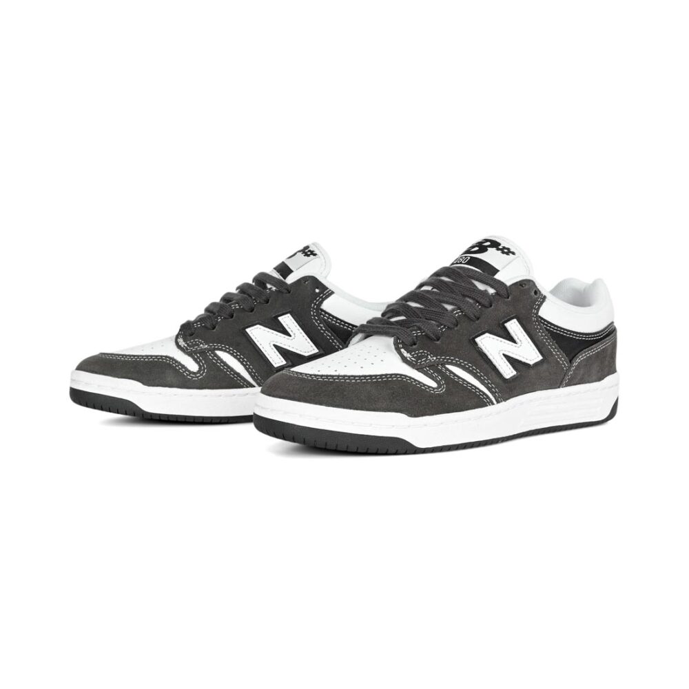 New Balance Numeric 480 Skate Shoes - Black Cement/White
