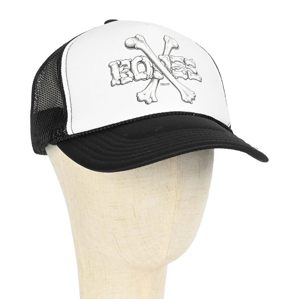 Powell Peralta Cross Bones Trucker Cap - Black/White
