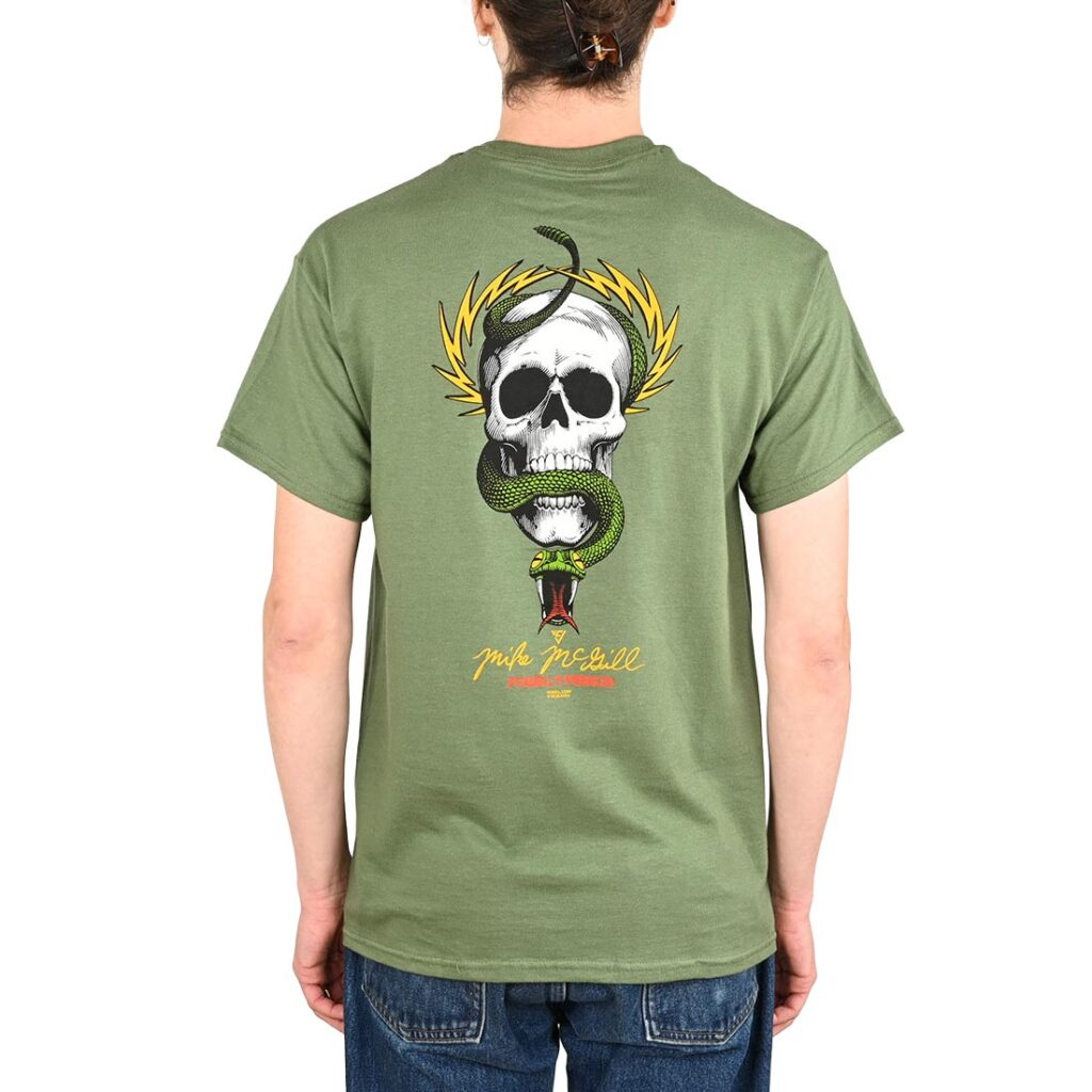 Powell Peralta Mike McGill Skull & Snake S/S T-Shirt - Green
