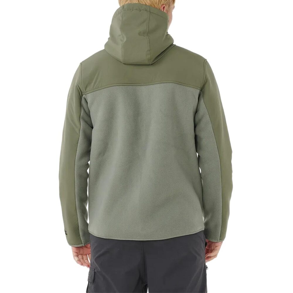 Rip Curl Anti Series Search Zip Up Hooded Fleece - Cactus Green