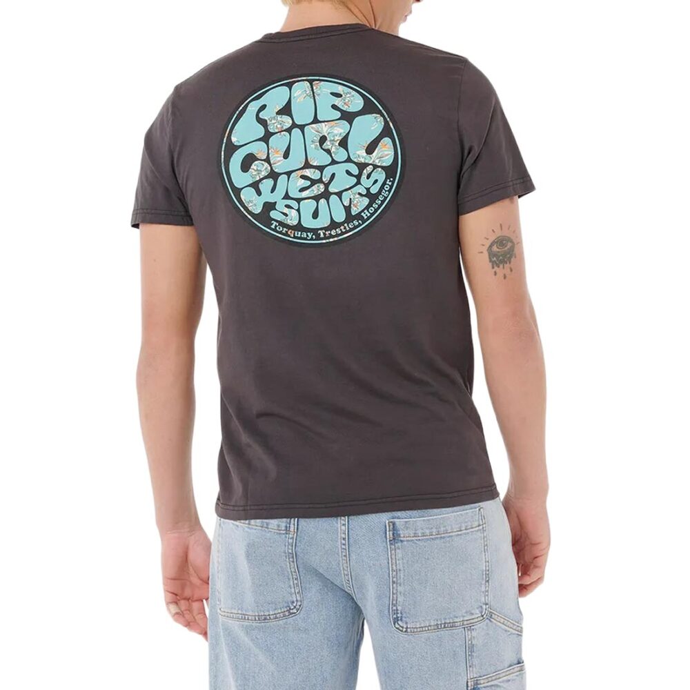 Rip Curl Wettie Passage Icon S/S T-Shirt - Phantom