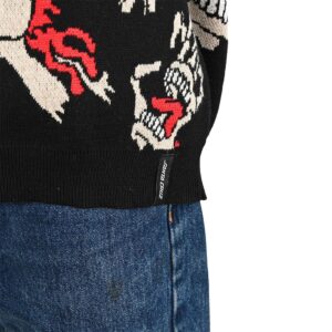 Santa Cruz Bone Hands All Over Knitted Jumper - Black