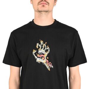 Santa Cruz Burnt Bone Hand S/S T-Shirt - Black
