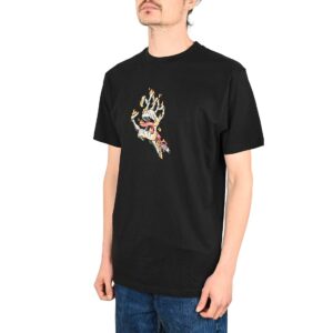 Santa Cruz Burnt Bone Hand S/S T-Shirt - Black