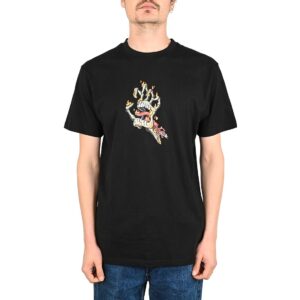 Santa Cruz Burnt Bone Hand S/S T-Shirt - Black