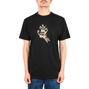 Santa Cruz Burnt Bone Hand S/S T-Shirt - Black