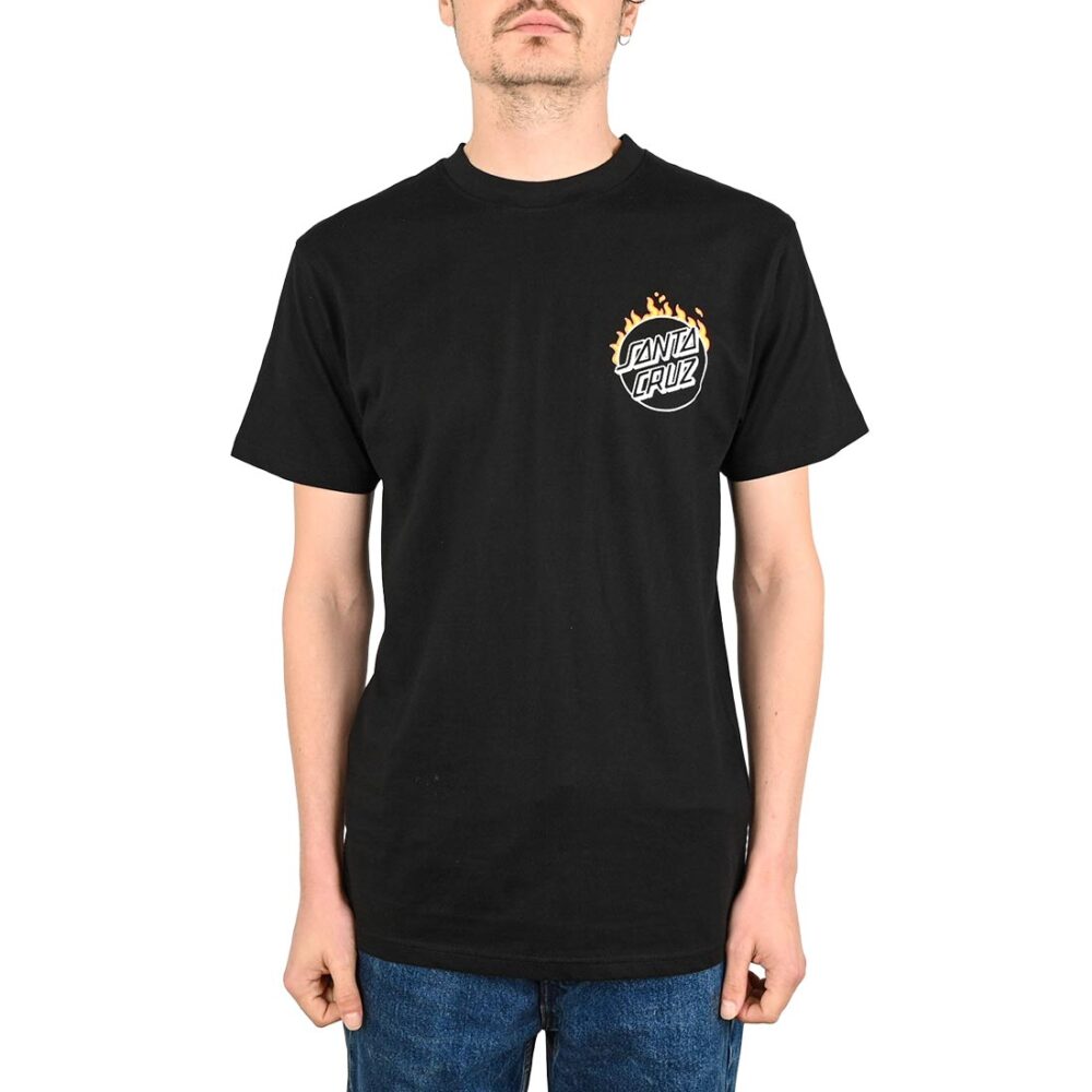 Santa Cruz Burnt Opus OVRSZD S/S T-Shirt - Black