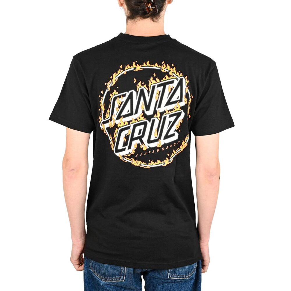 Santa Cruz Burnt Opus OVRSZD S/S T-Shirt - Black